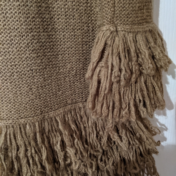60's 70's vibe Boho fringe hooded longline sweater - Picture 5 of 8
